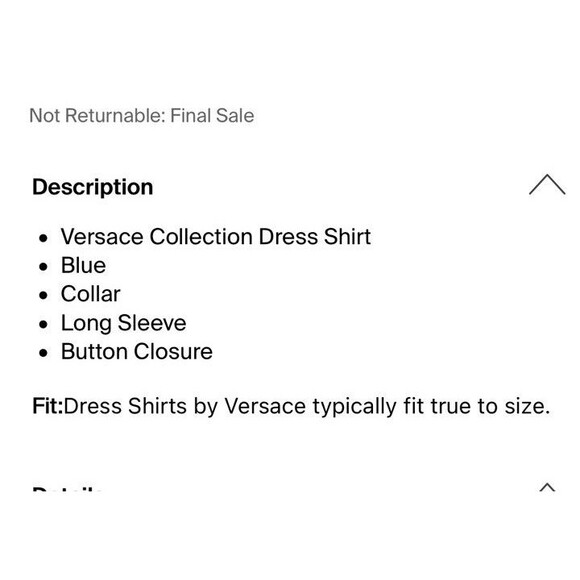 BIG & TALL LUXURY Versace Collection Trend Blue Dress Shirt Size 2XL EUC - Picture 3 of 11